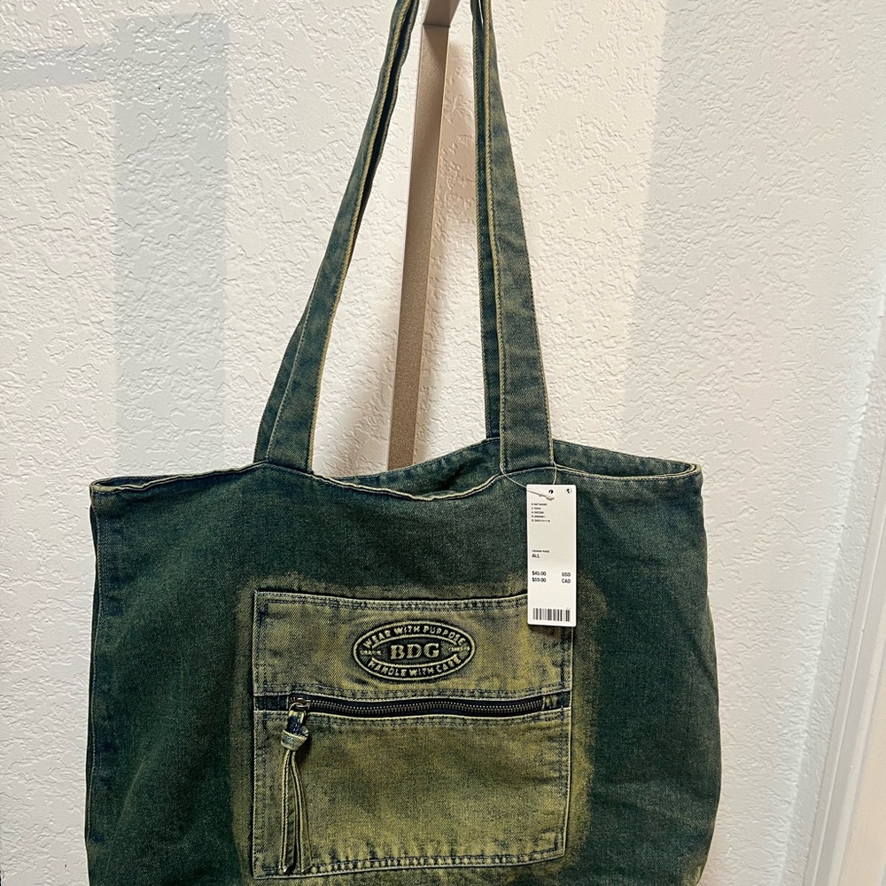 BDG Olive Denim Tote